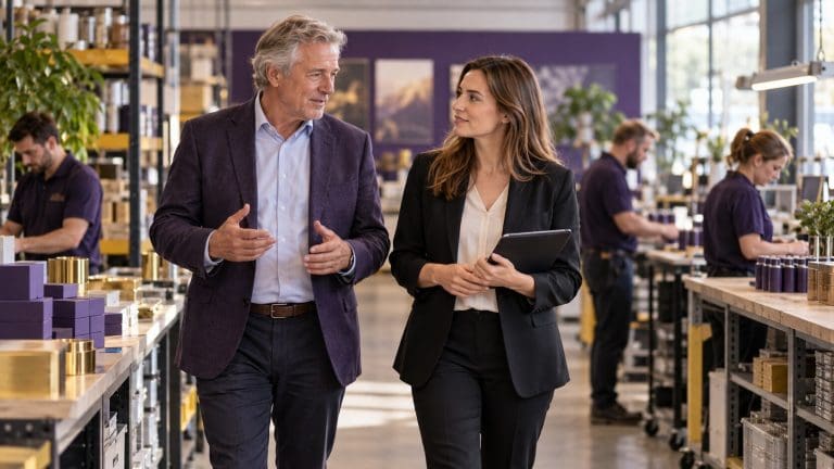 Founder discussing business continuity with a next-generation leader